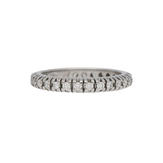 1980s 18KT White Gold Diamond Ring front