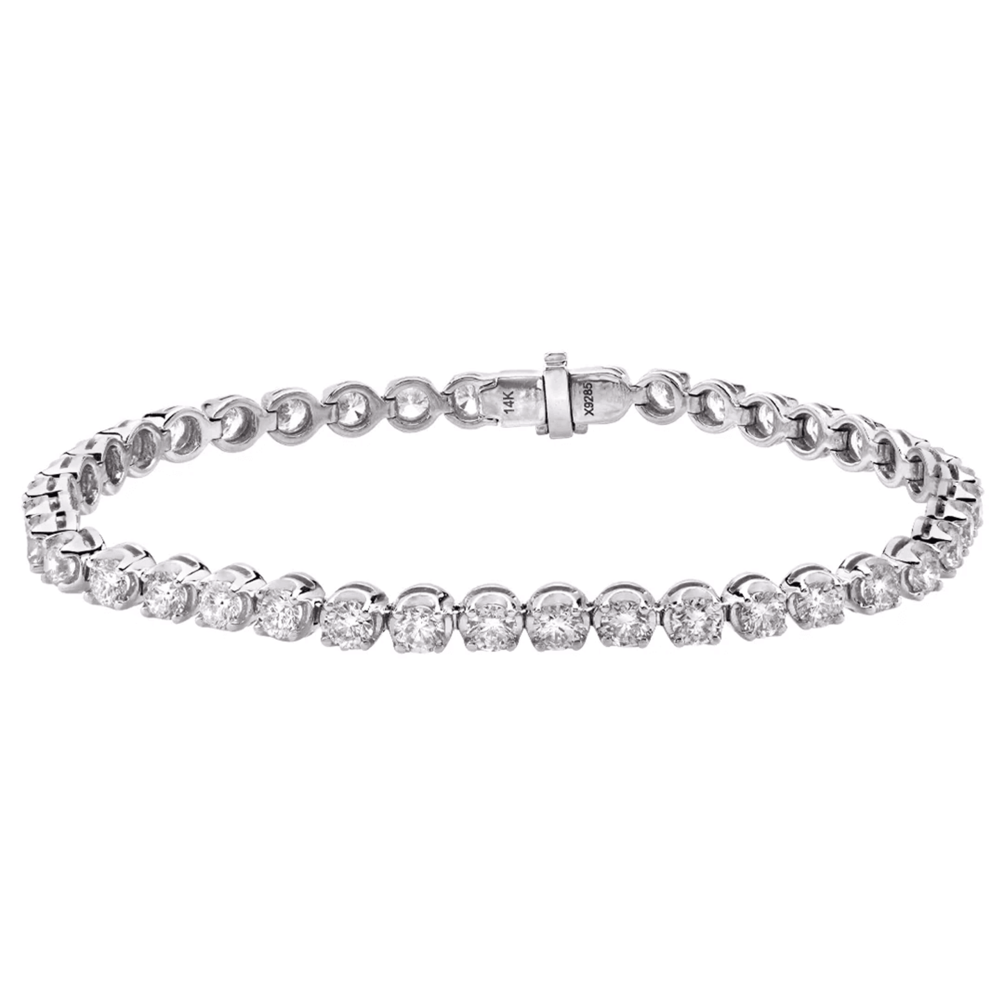 Post-1980s 14KT White Gold Diamond Bracelet front