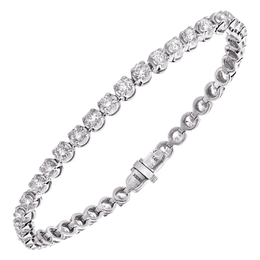 Post-1980s 14KT White Gold Diamond Bracelet front
