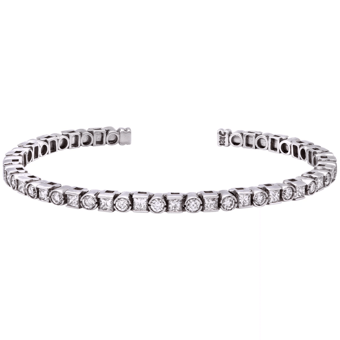 JB Star Post-1980s 18KT White Gold Diamond Bracelet front