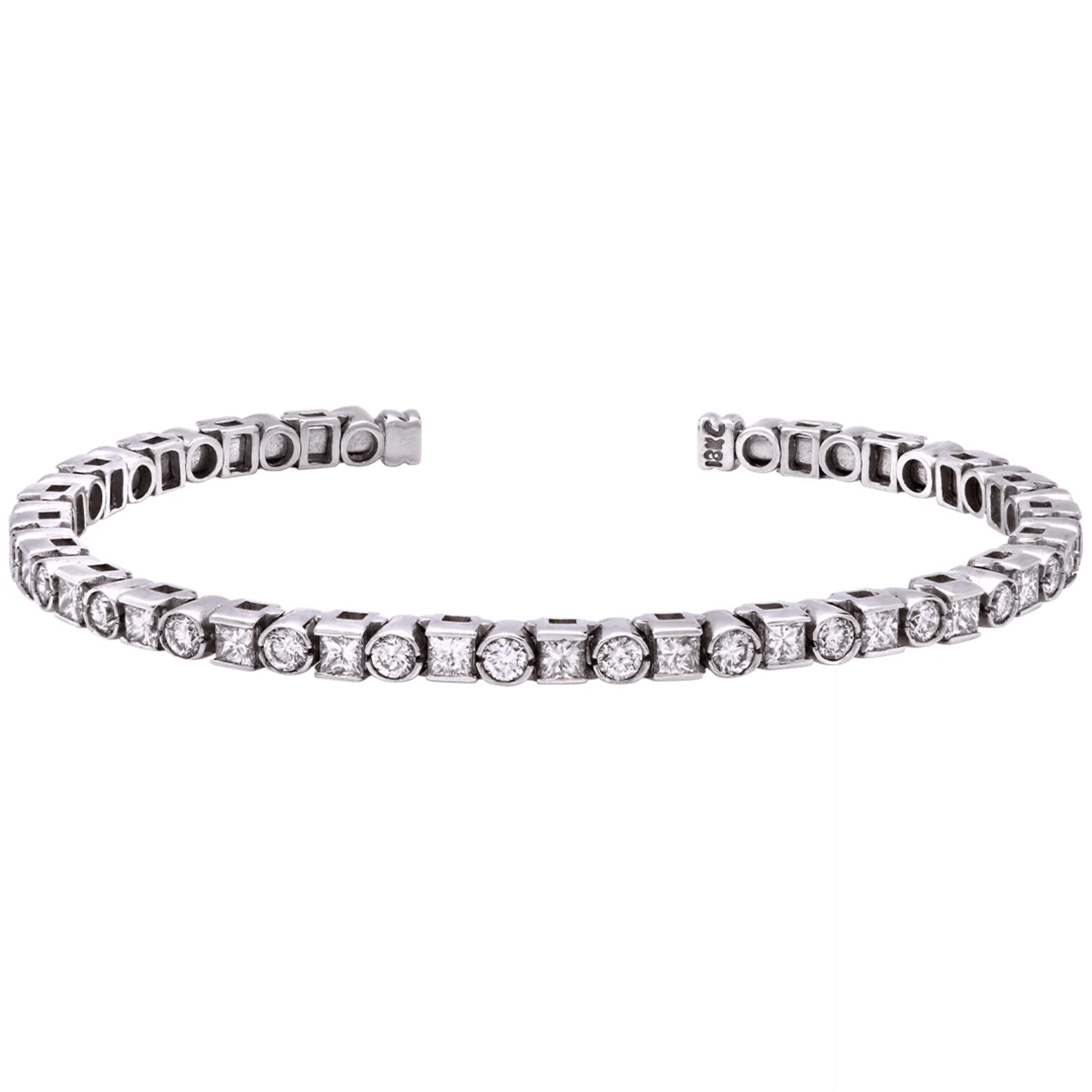 JB Star Post-1980s 18KT White Gold Diamond Bracelet front
