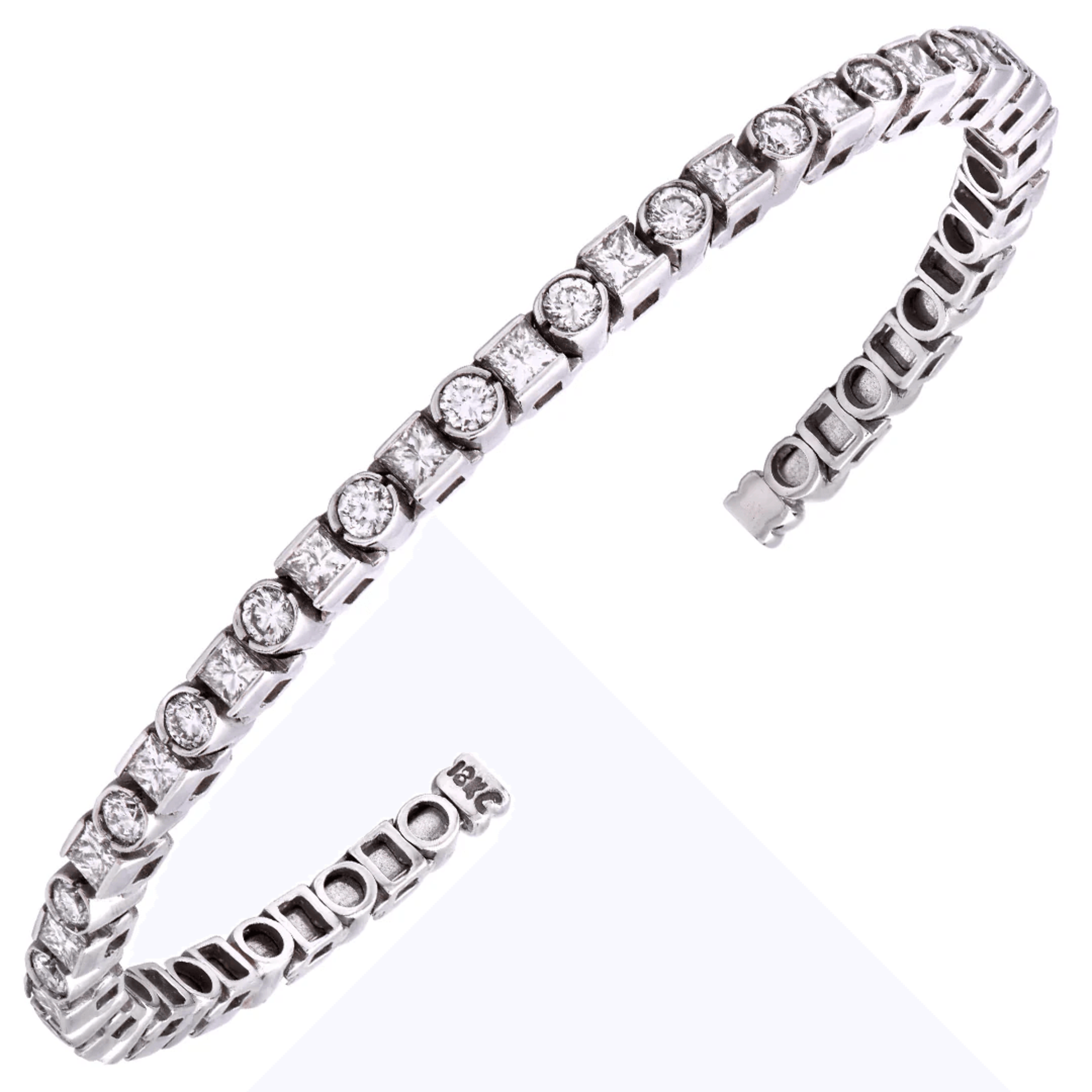JB Star Post-1980s 18KT White Gold Diamond Bracelet front