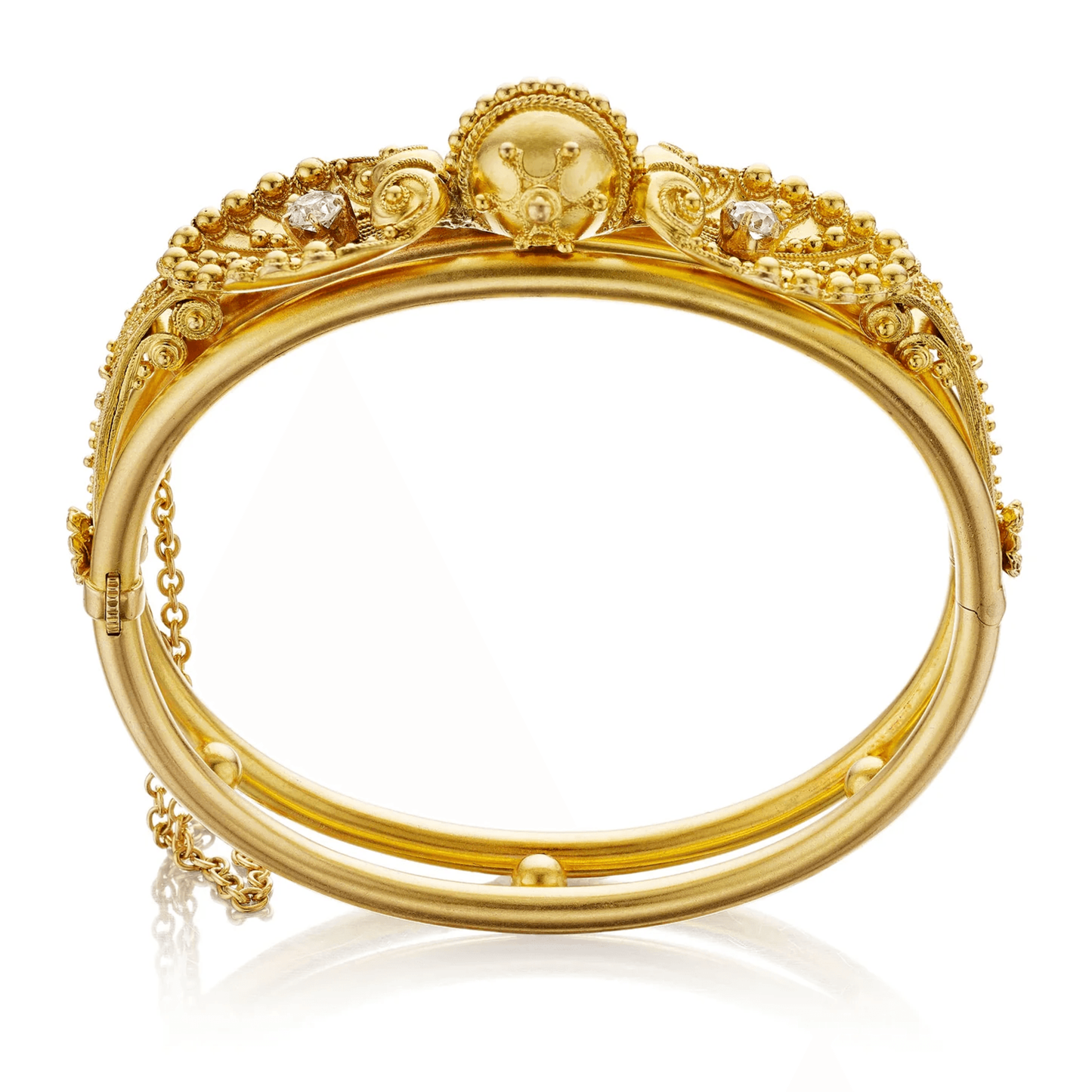 Victorian 18KT Yellow Gold Diamond Bracelet profile