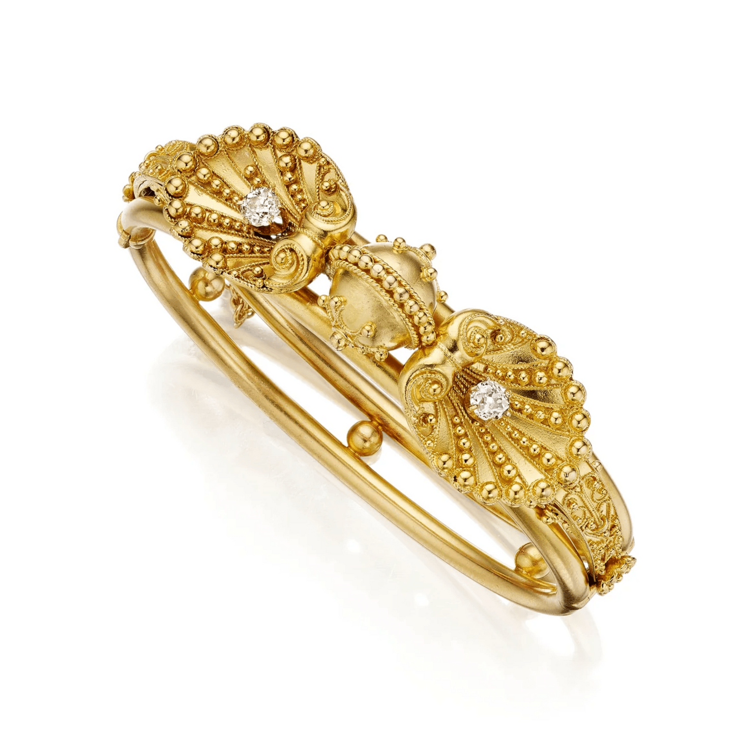 Victorian 18KT Yellow Gold Diamond Bracelet front