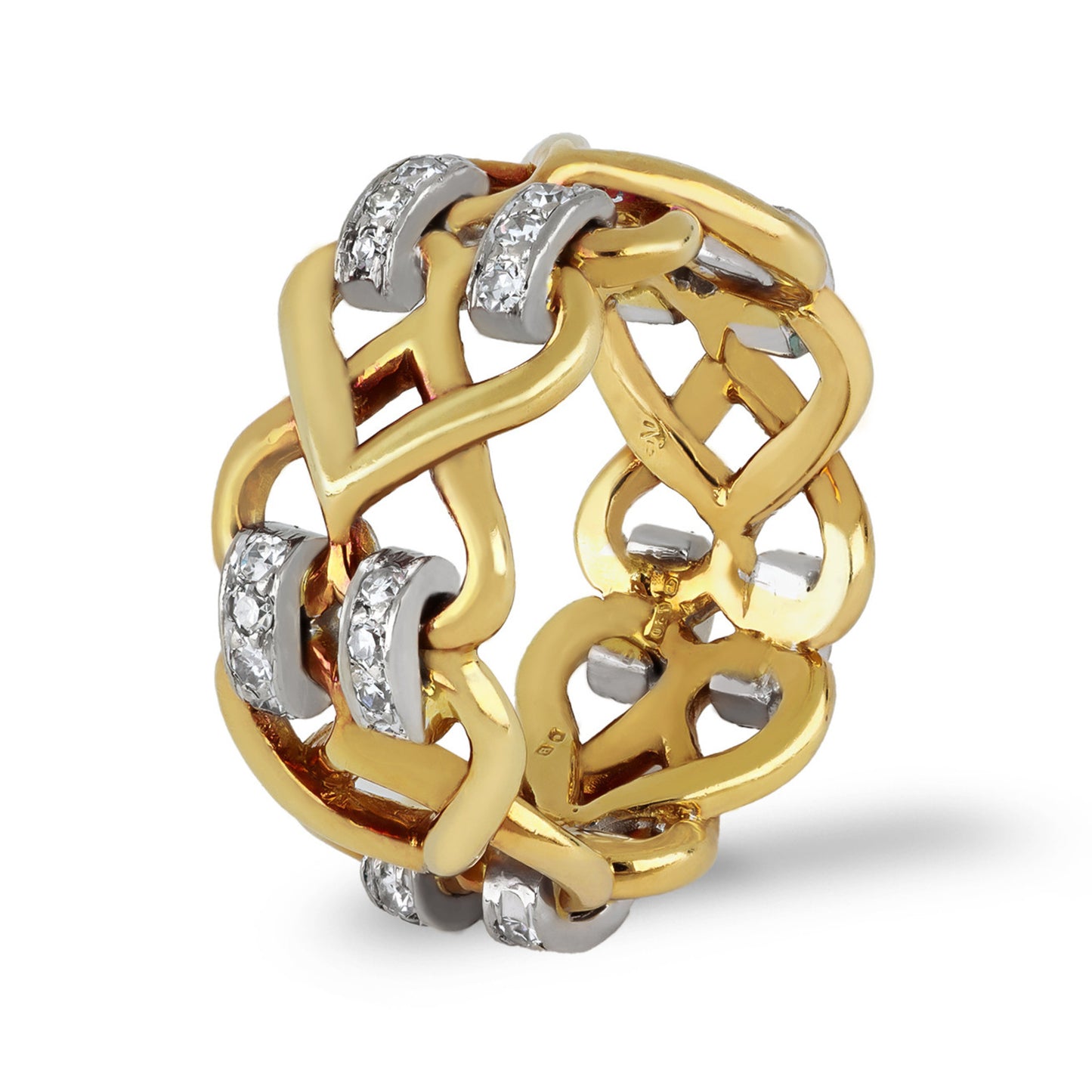 Kutchinsky English 1970s 18KT Yellow Gold Diamond Ring side