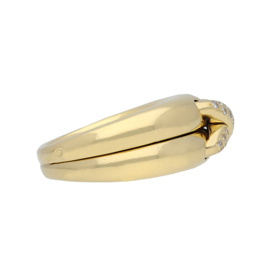 Chaumet Paris Post-1980s 18KT Yellow Gold Diamond Ring side