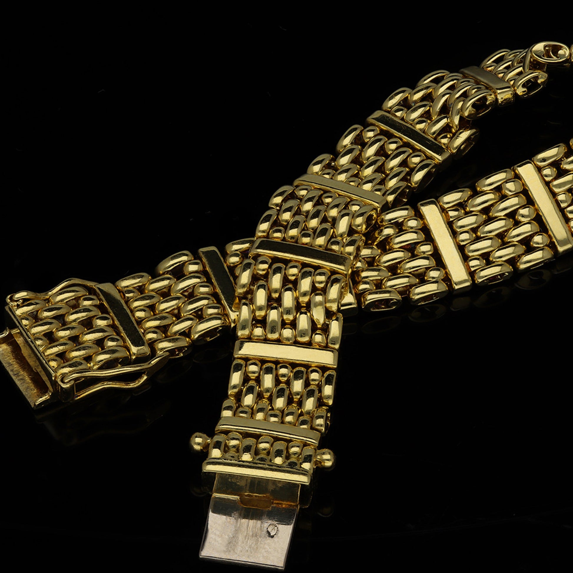 Van Cleef & Arpels 1980s 18KT Yellow Gold Bracelet front