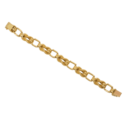 Hermes Paris 1960s 18KT Yellow Gold Audierne Bracelet back