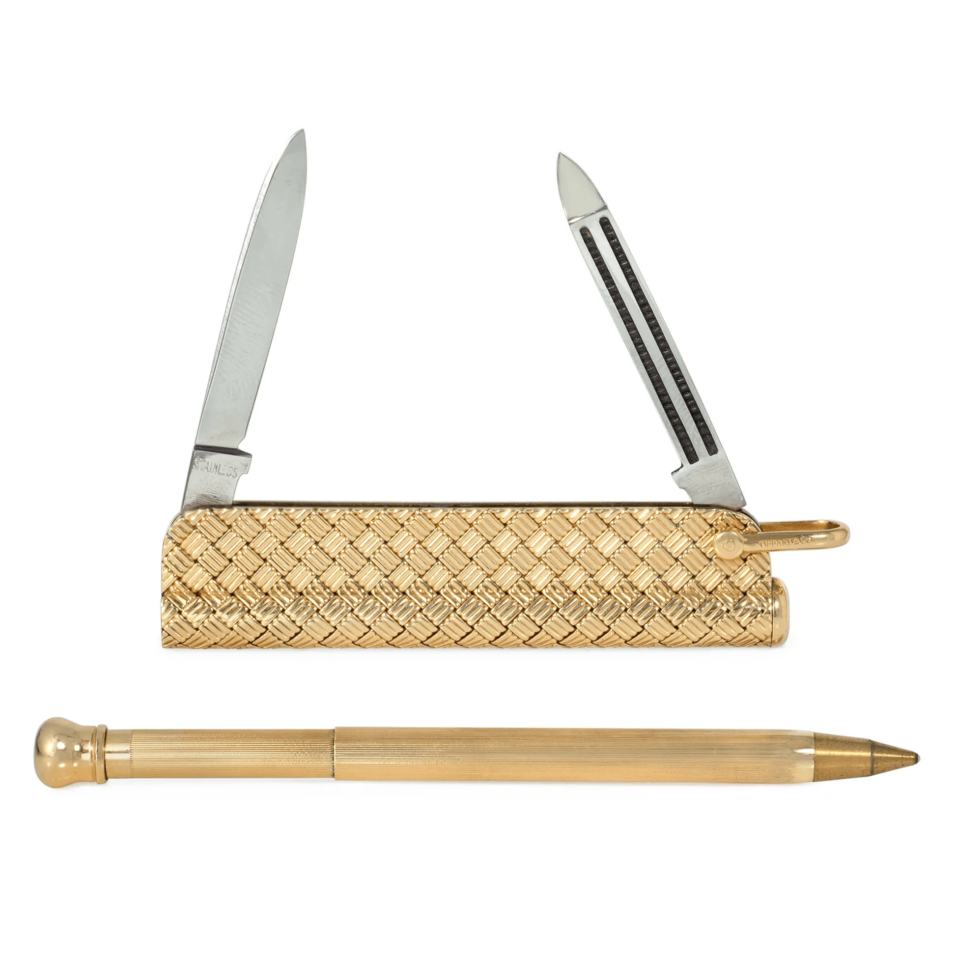 Tiffany & Co. Retro 14KT Yellow Gold Multitool Pendant front