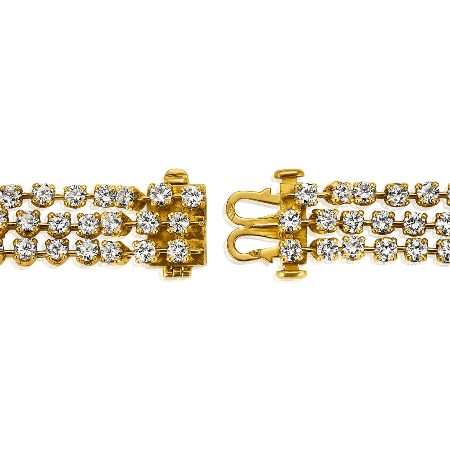 Cartier Paris 1980s 18KT Yellow Gold Diamond Necklace clasp