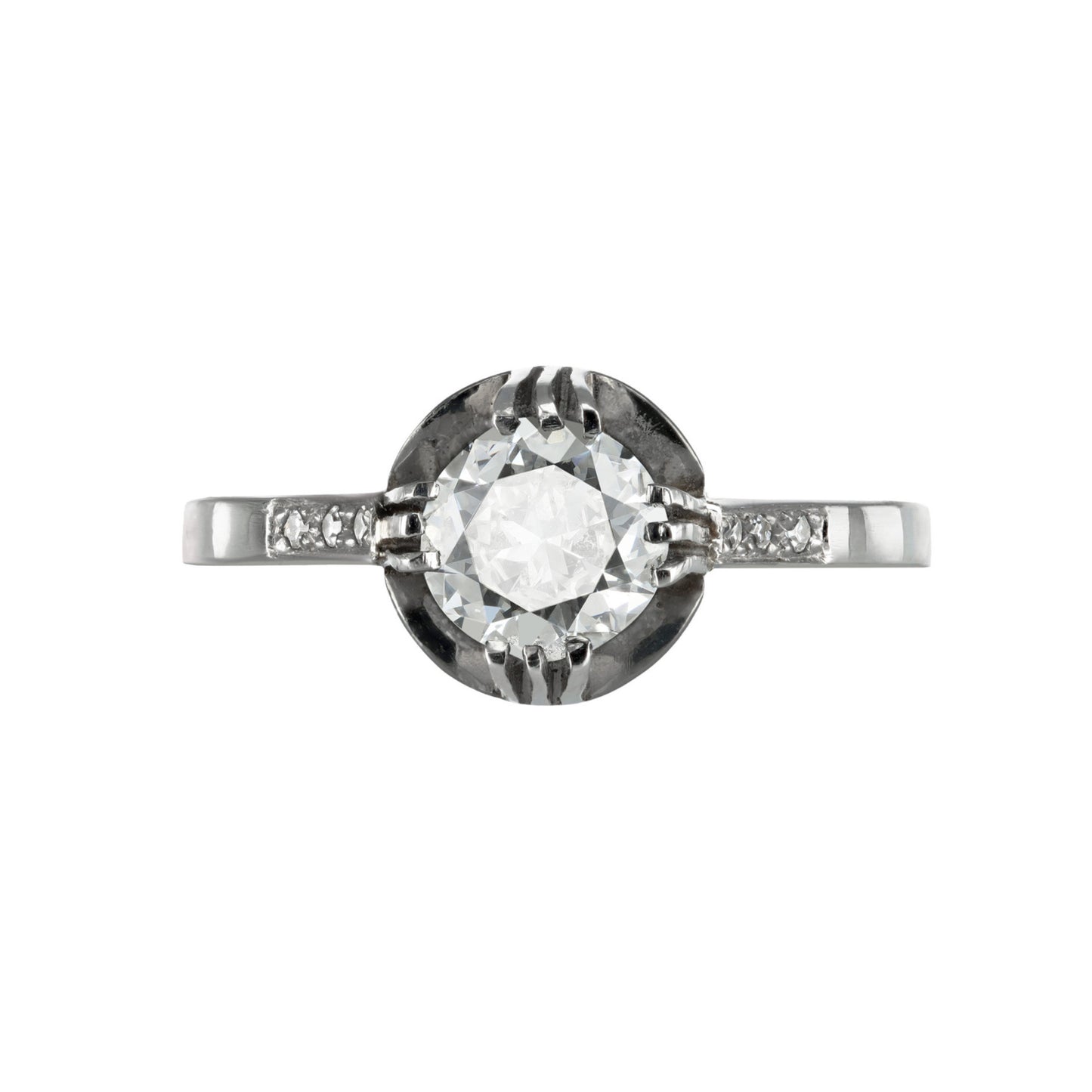 Edwardian Platinum Diamond Ring front