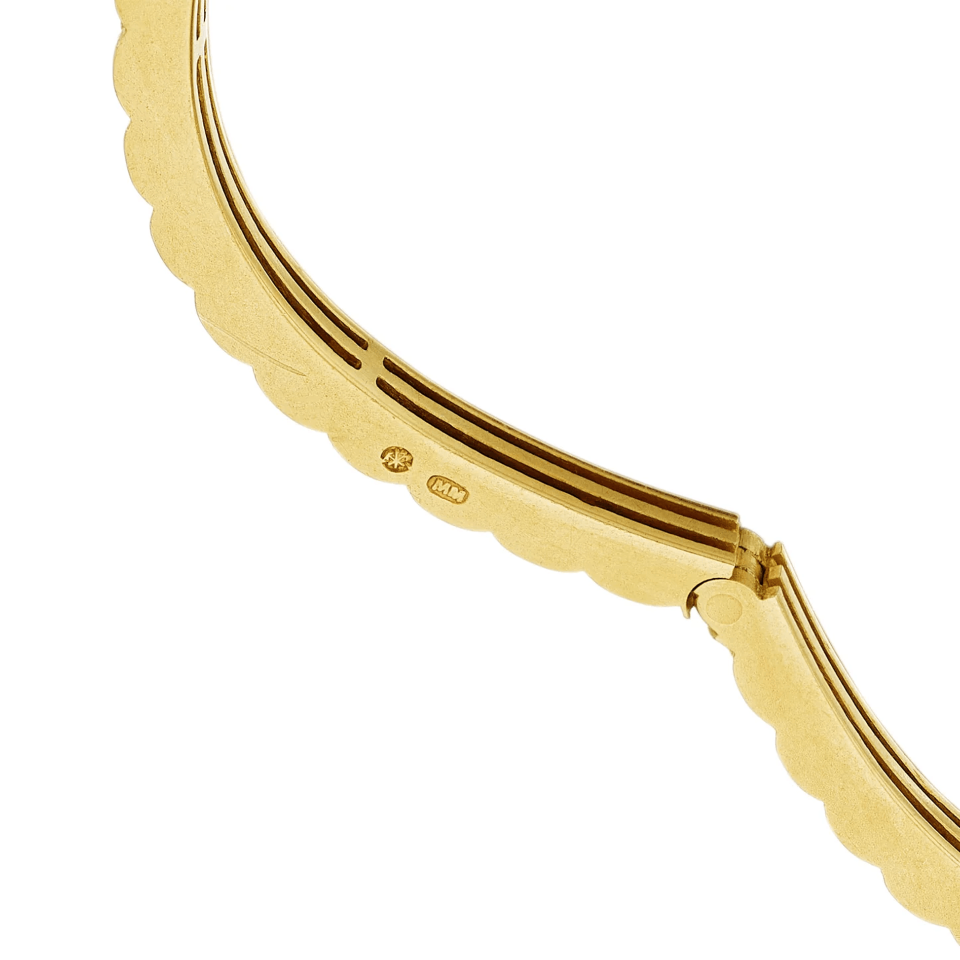 Russian Victorian 14KT Yellow Gold Diamond Bracelet stamps