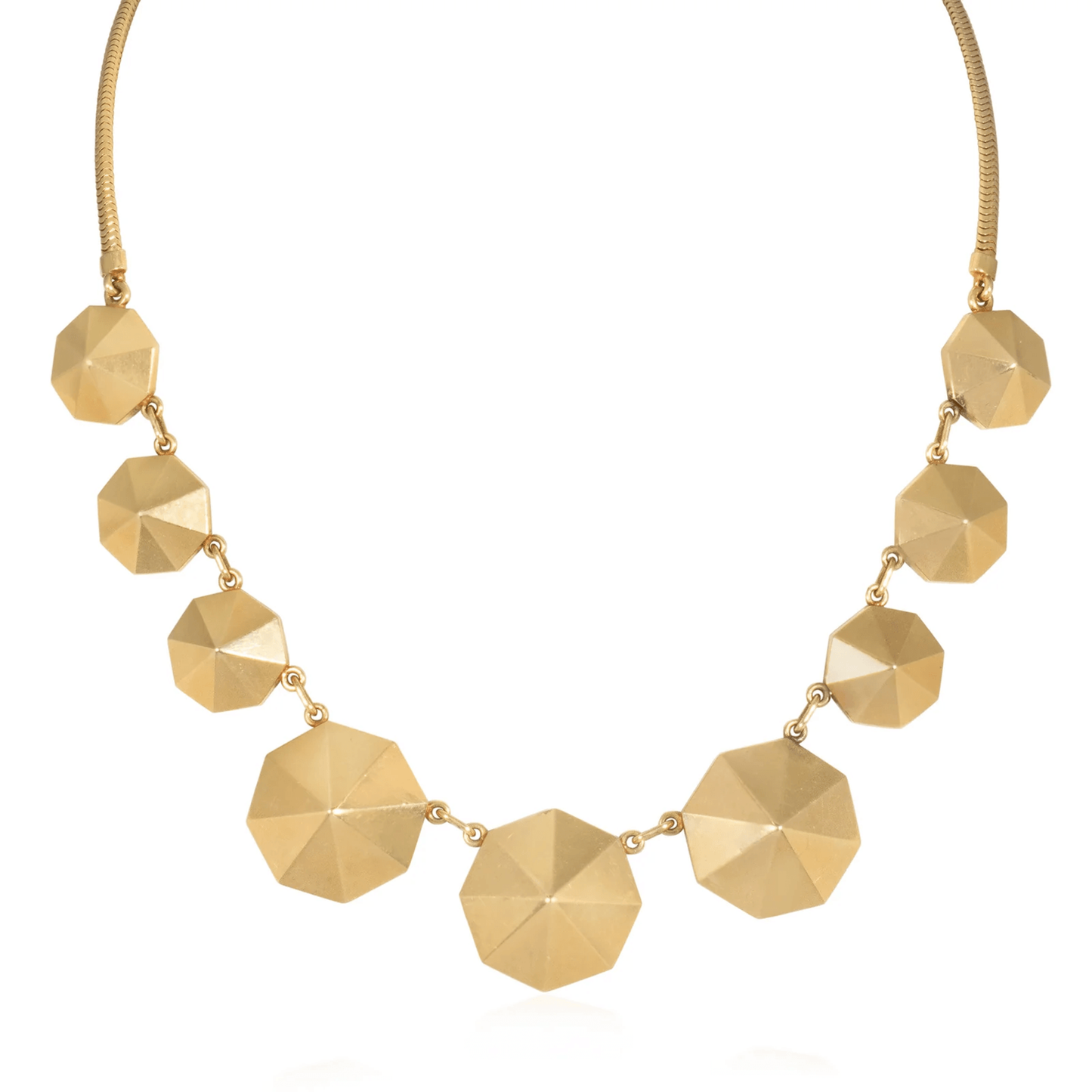 1940s 14KT Yellow Gold Necklace front