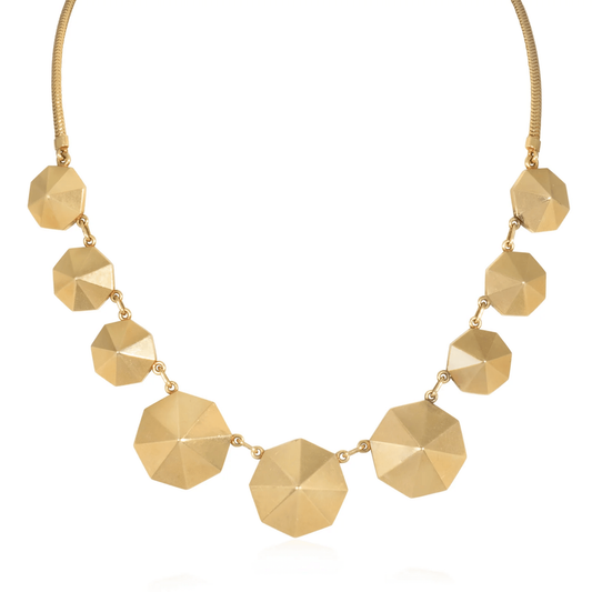 1940s 14KT Yellow Gold Necklace front