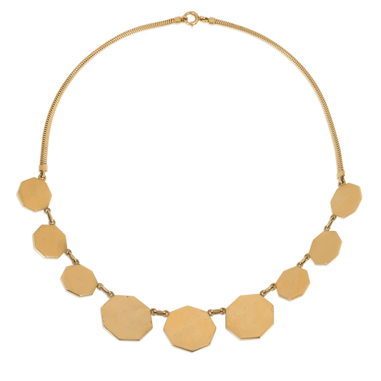 1940s 14KT Yellow Gold Necklace back