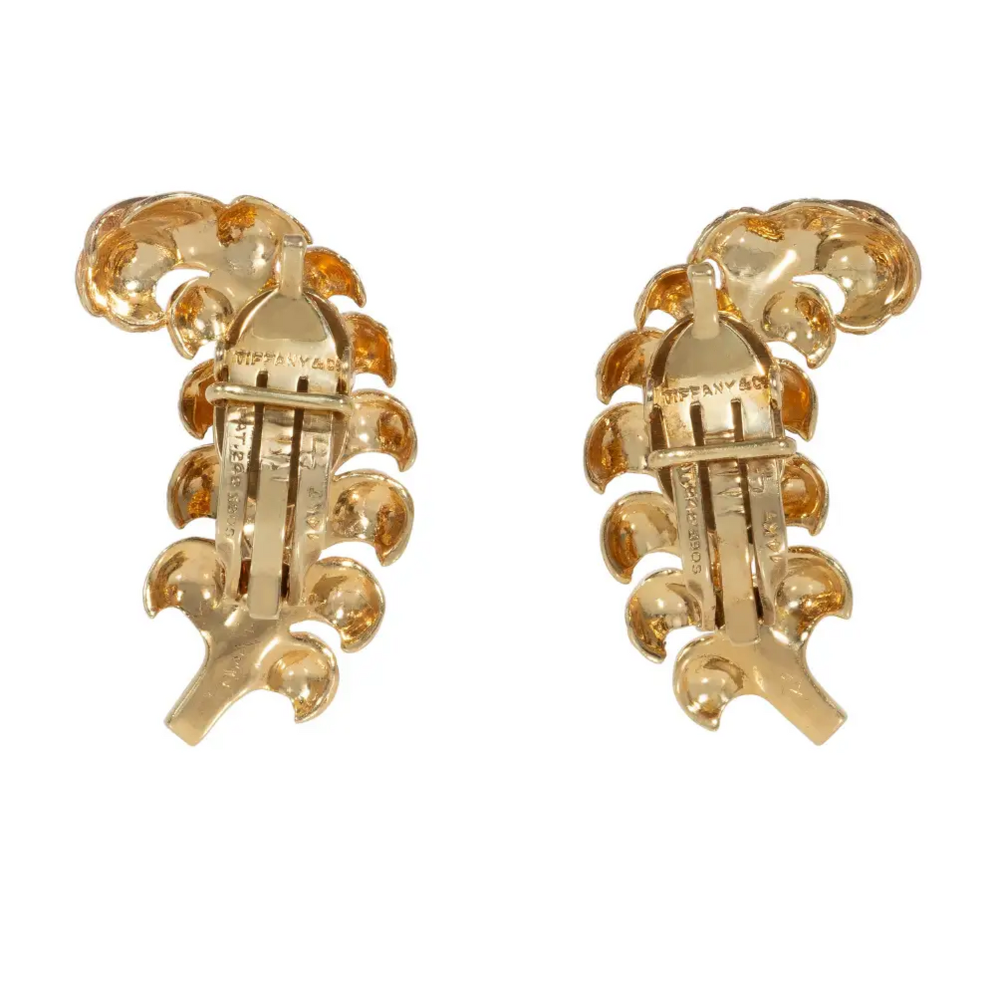 Tiffany & Co. American Retro 14KT Yellow Gold Earrings back