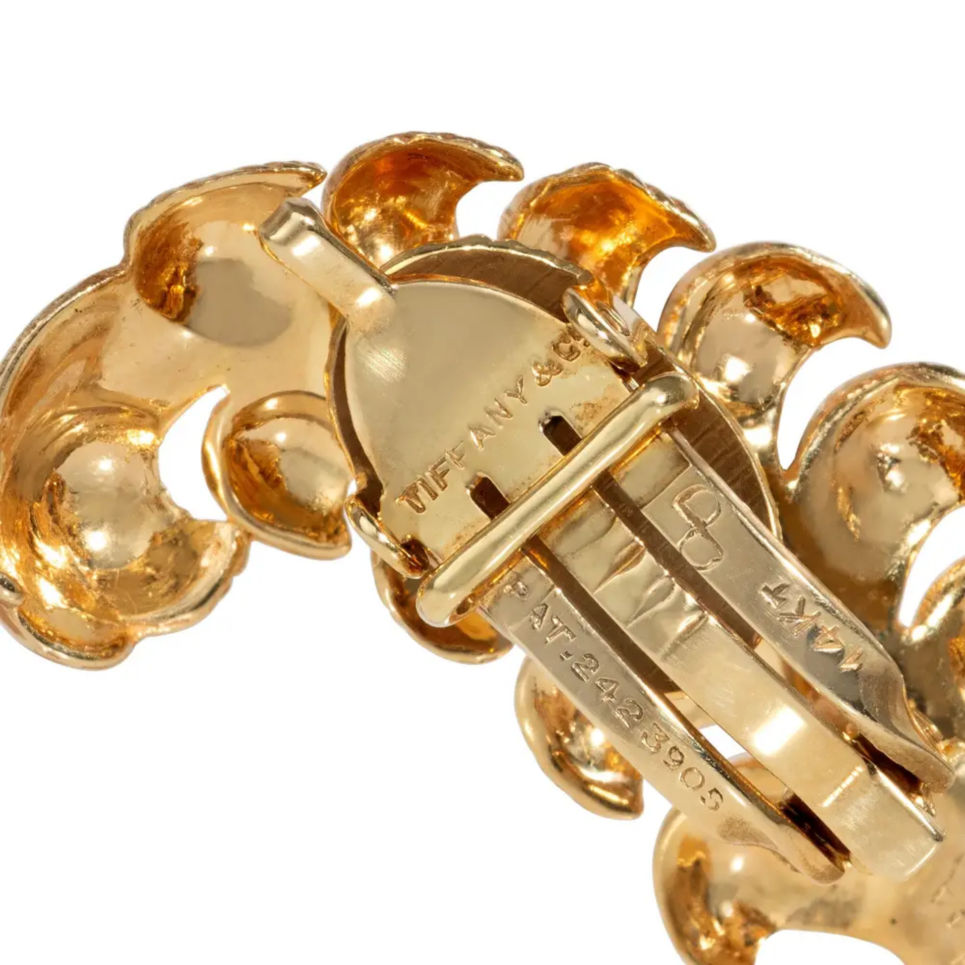 Tiffany & Co. American Retro 14KT Yellow Gold Earrings signature