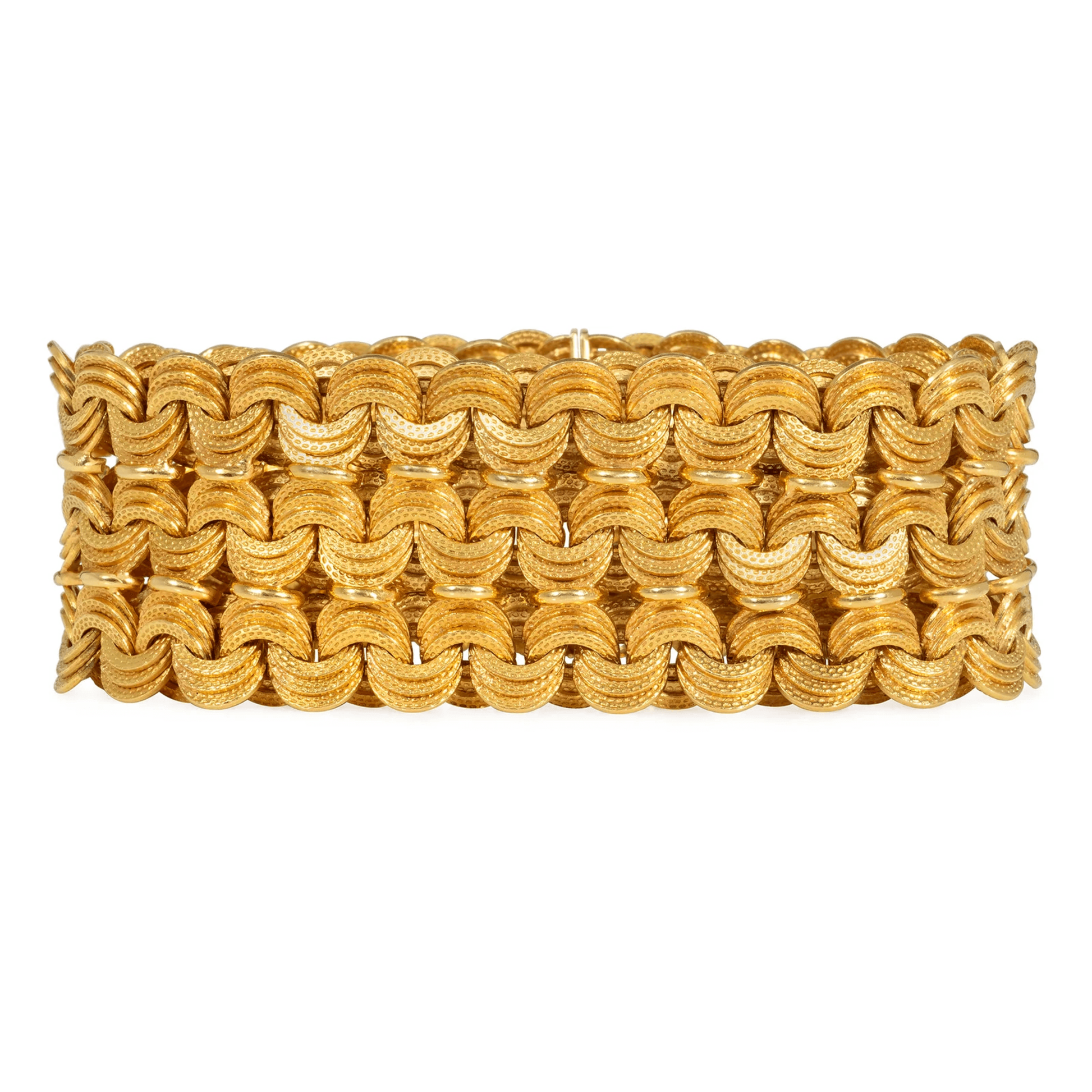 Bulgari Italy 1960s 18KT Yellow Gold Bracelet front