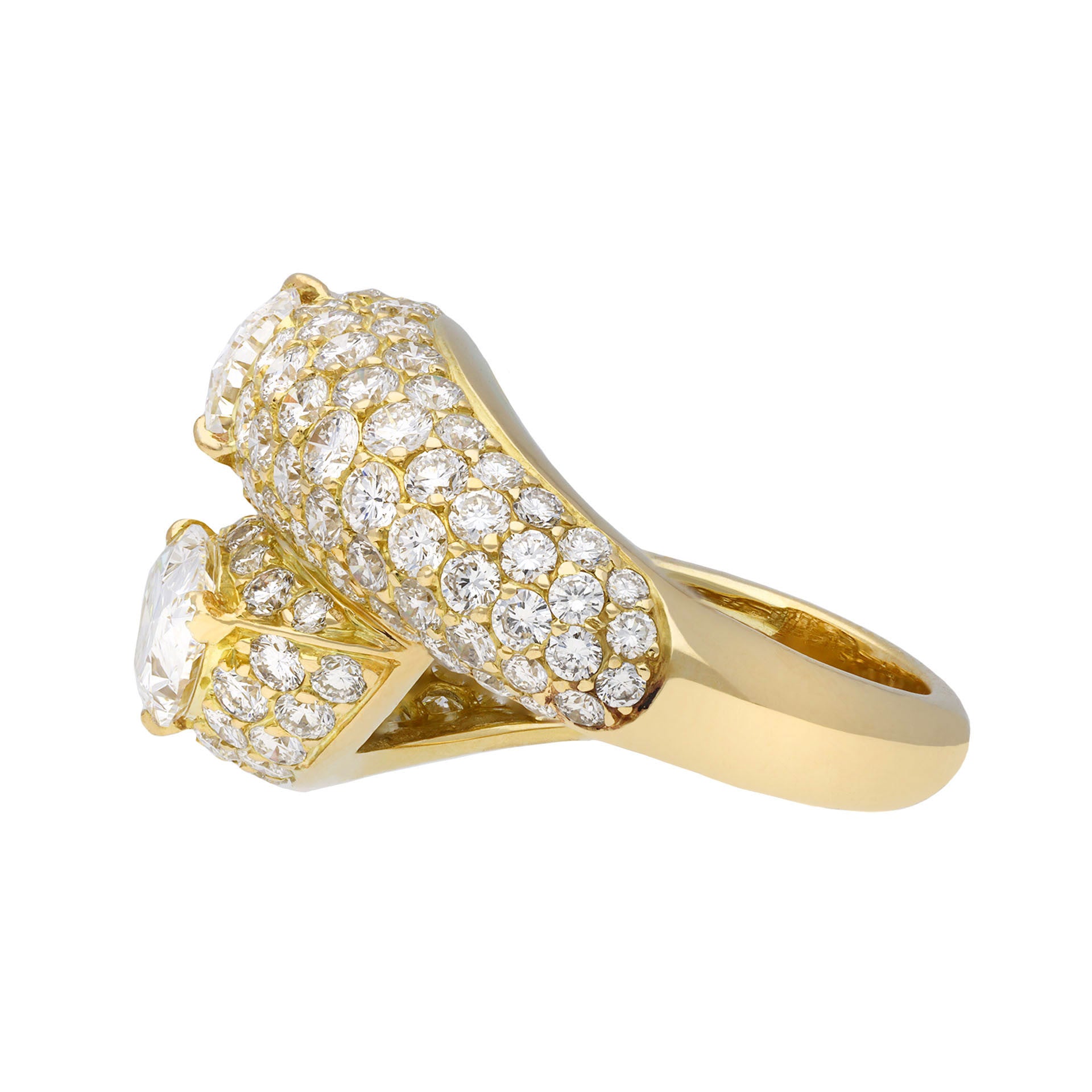 Cartier French Post-1980s 18KT Yellow Gold Diamond Ring side
