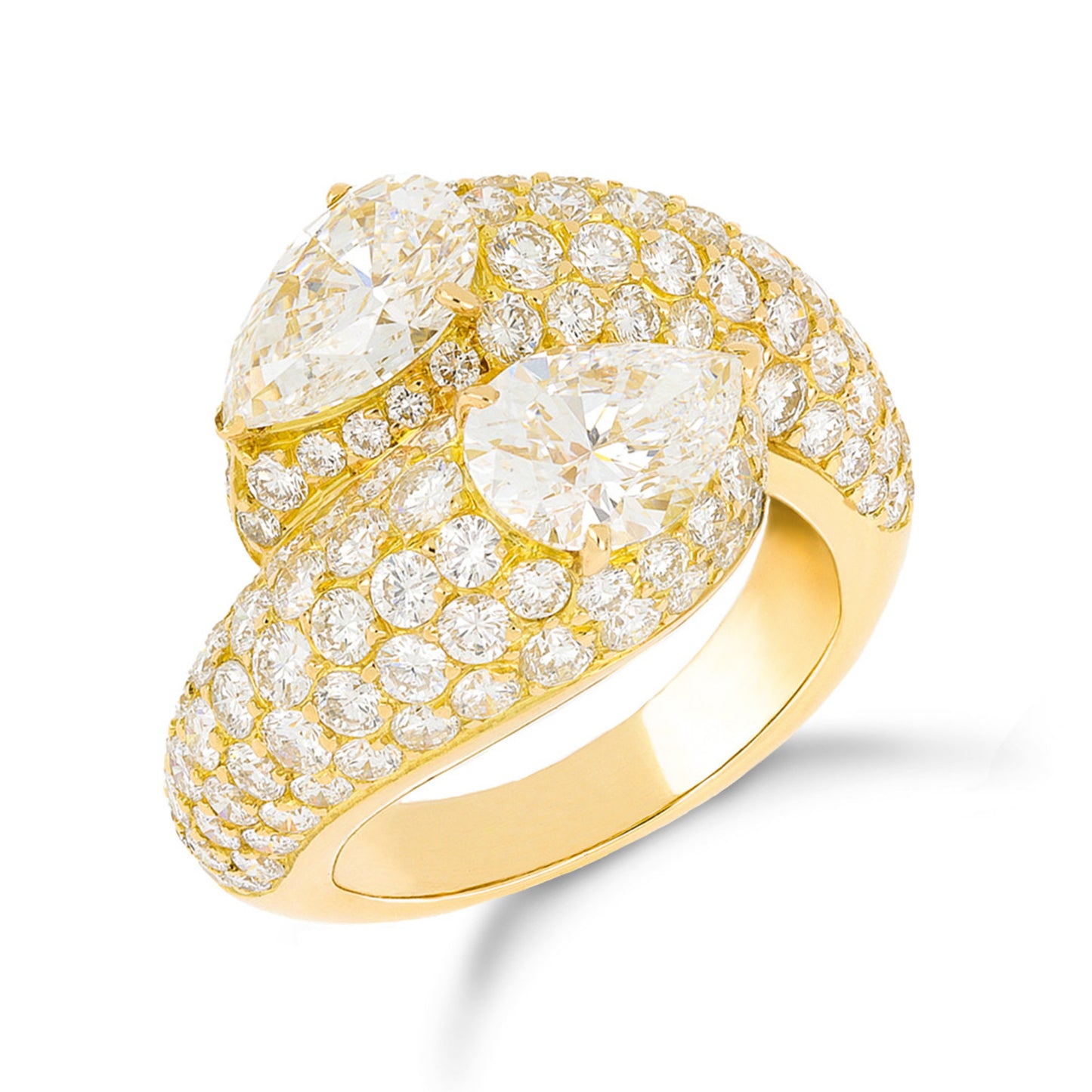 Cartier French Post-1980s 18KT Yellow Gold Diamond Ring front