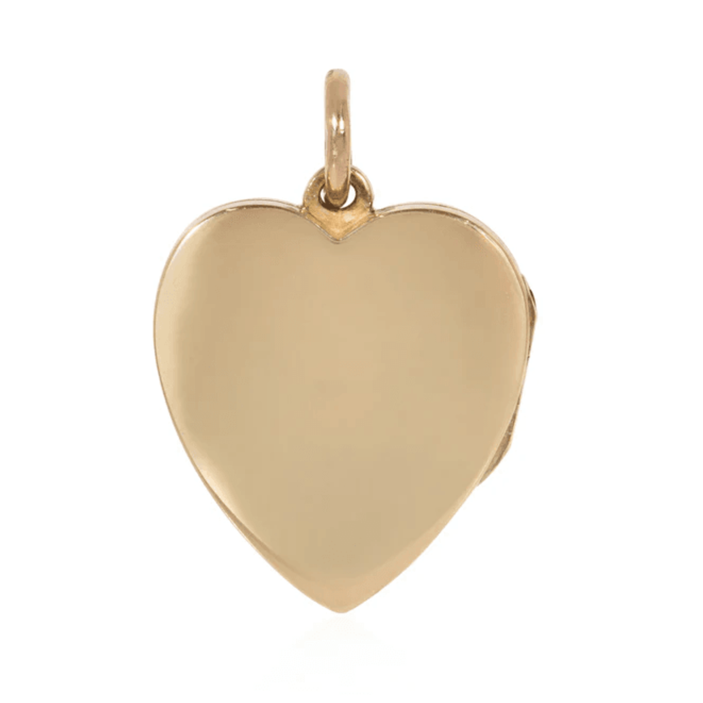English Victorian 15KT Yellow Gold Emerald, Ruby & Sapphire Heart Locket Pendant back