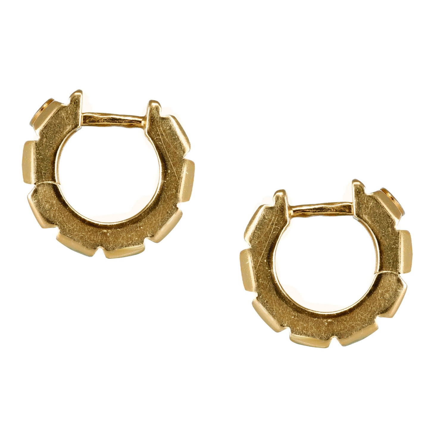 Le-Gi Italy 1970s 18KT Yellow Gold Aquamarine Earrings profile