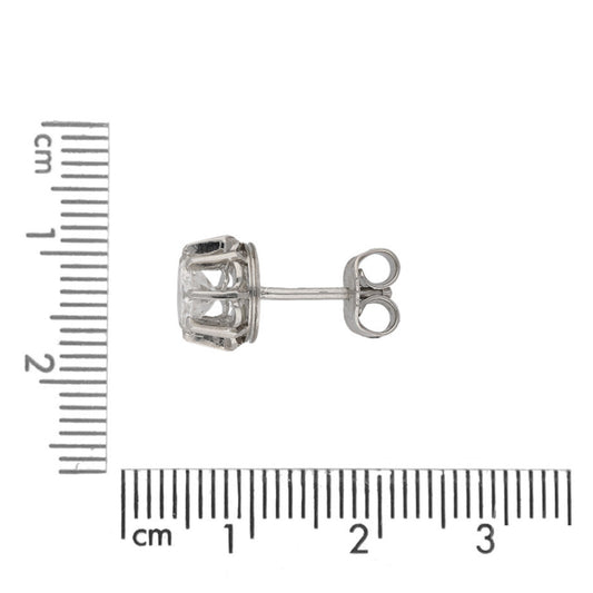 1950s Platinum Diamond Earrings measurements