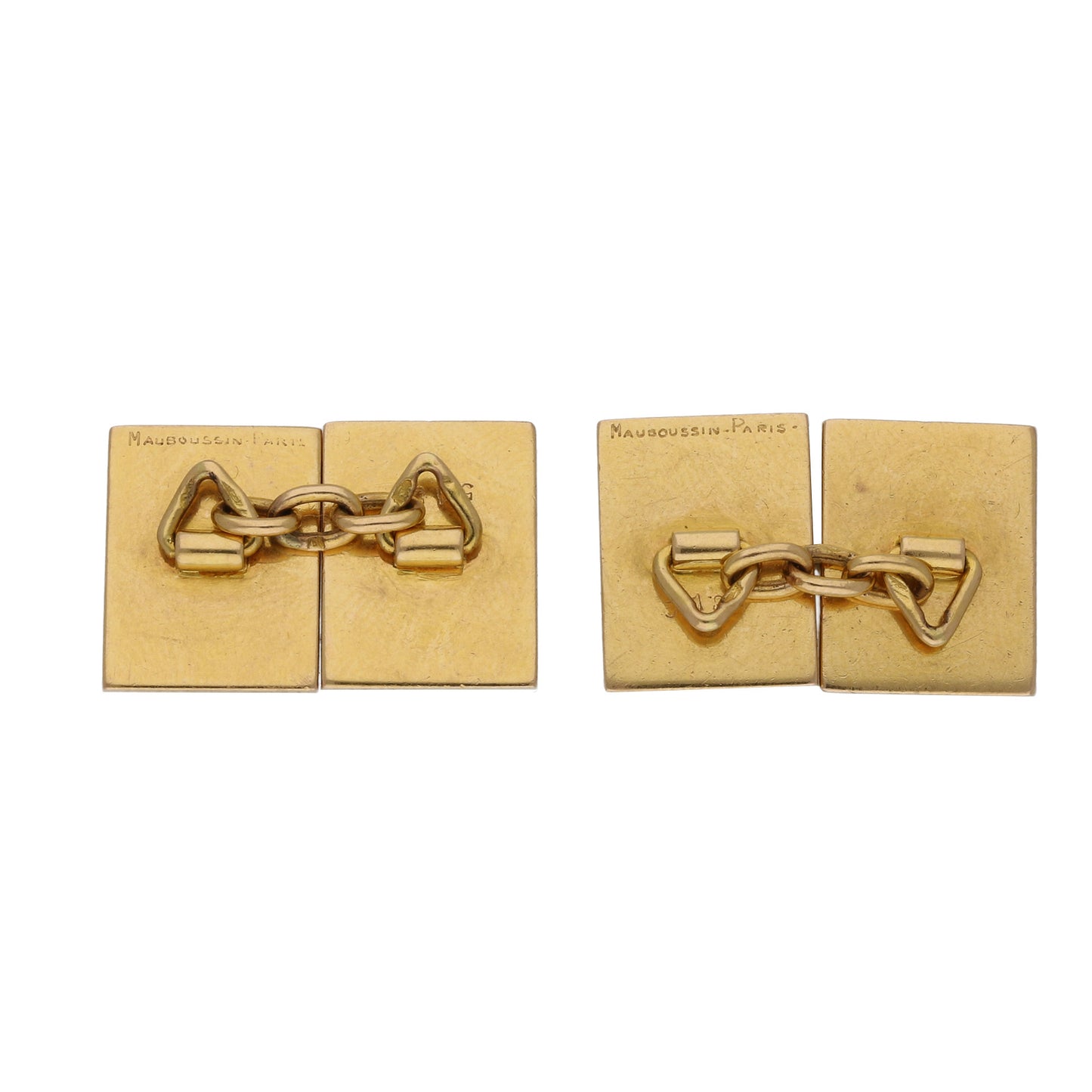 Mauboussin Paris 1950s 18KT Yellow Gold Cufflinks back