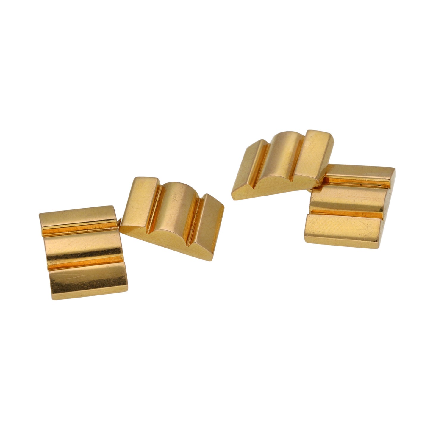 Mauboussin Paris 1950s 18KT Yellow Gold Cufflinks front