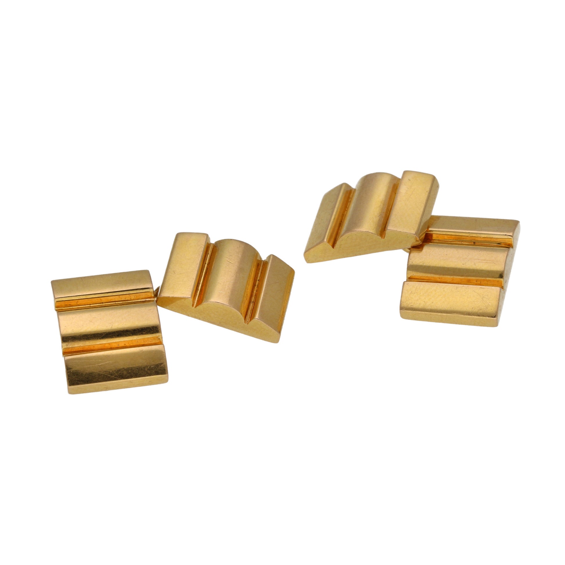 Mauboussin Paris 1950s 18KT Yellow Gold Cufflinks front