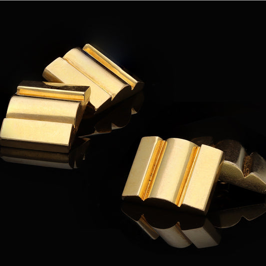 Mauboussin Paris 1950s 18KT Yellow Gold Cufflinks front