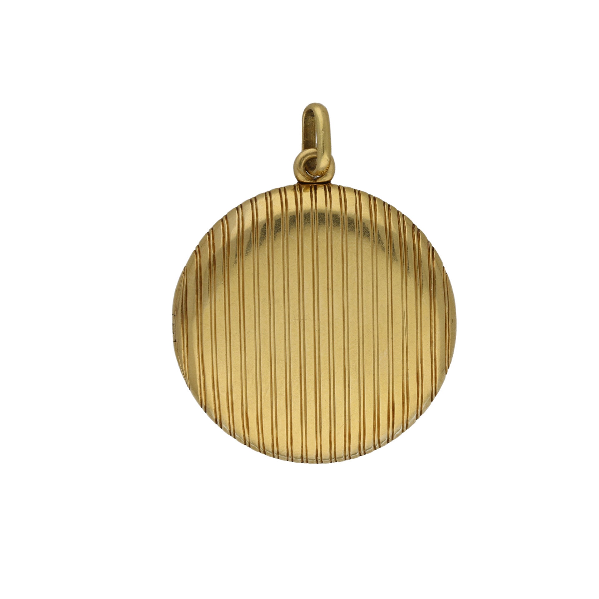 French Victorian 18KT Yellow Gold Locket Pendant front