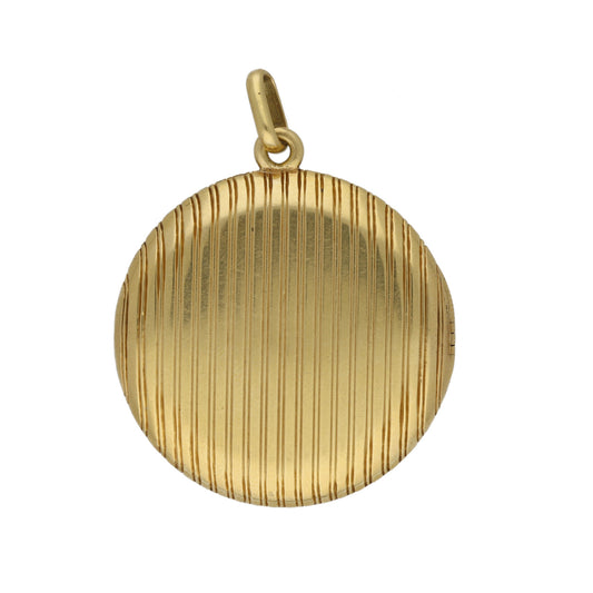 French Victorian 18KT Yellow Gold Locket Pendant back