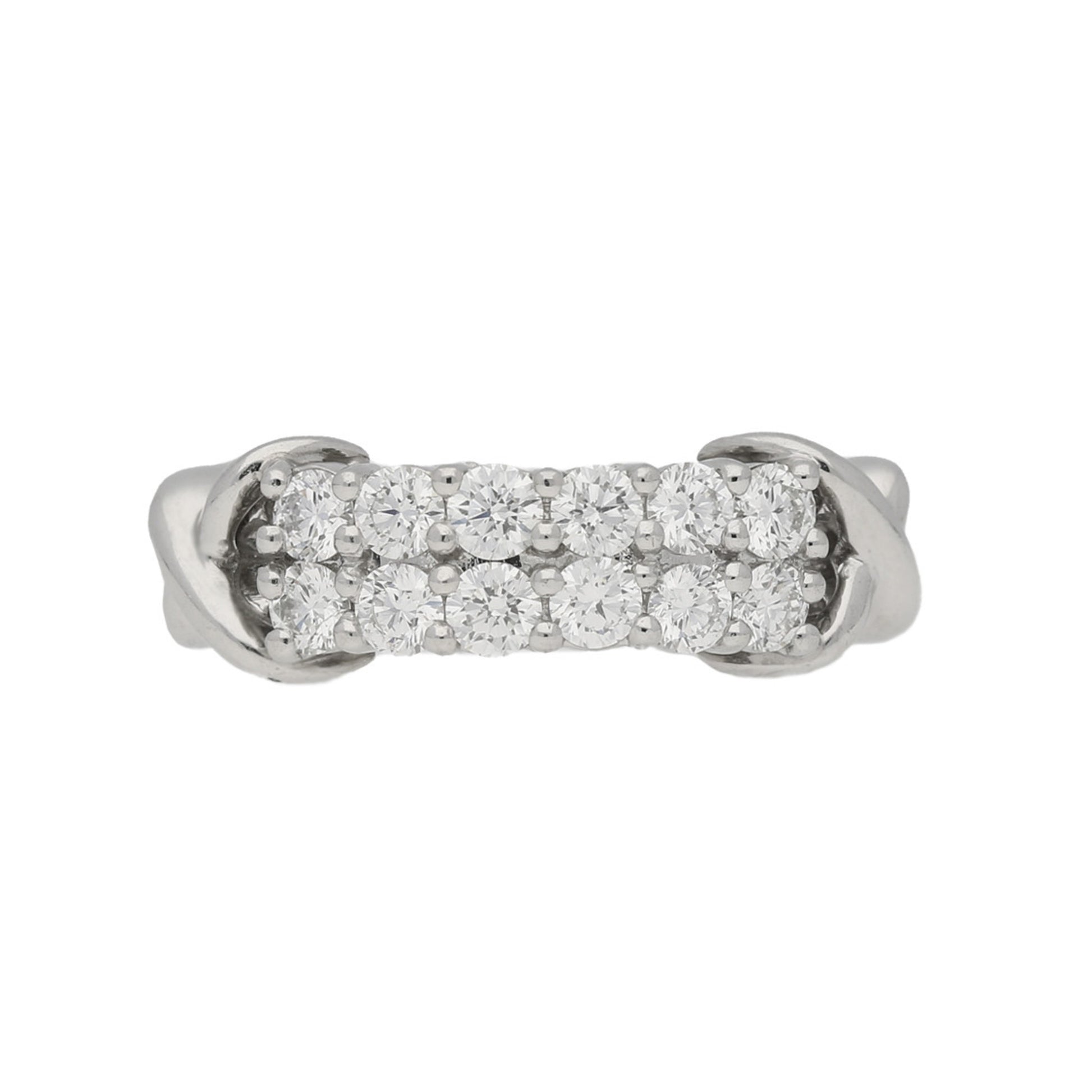Oscar Heyman Bros. American 1970s Platinum Diamond Ring front