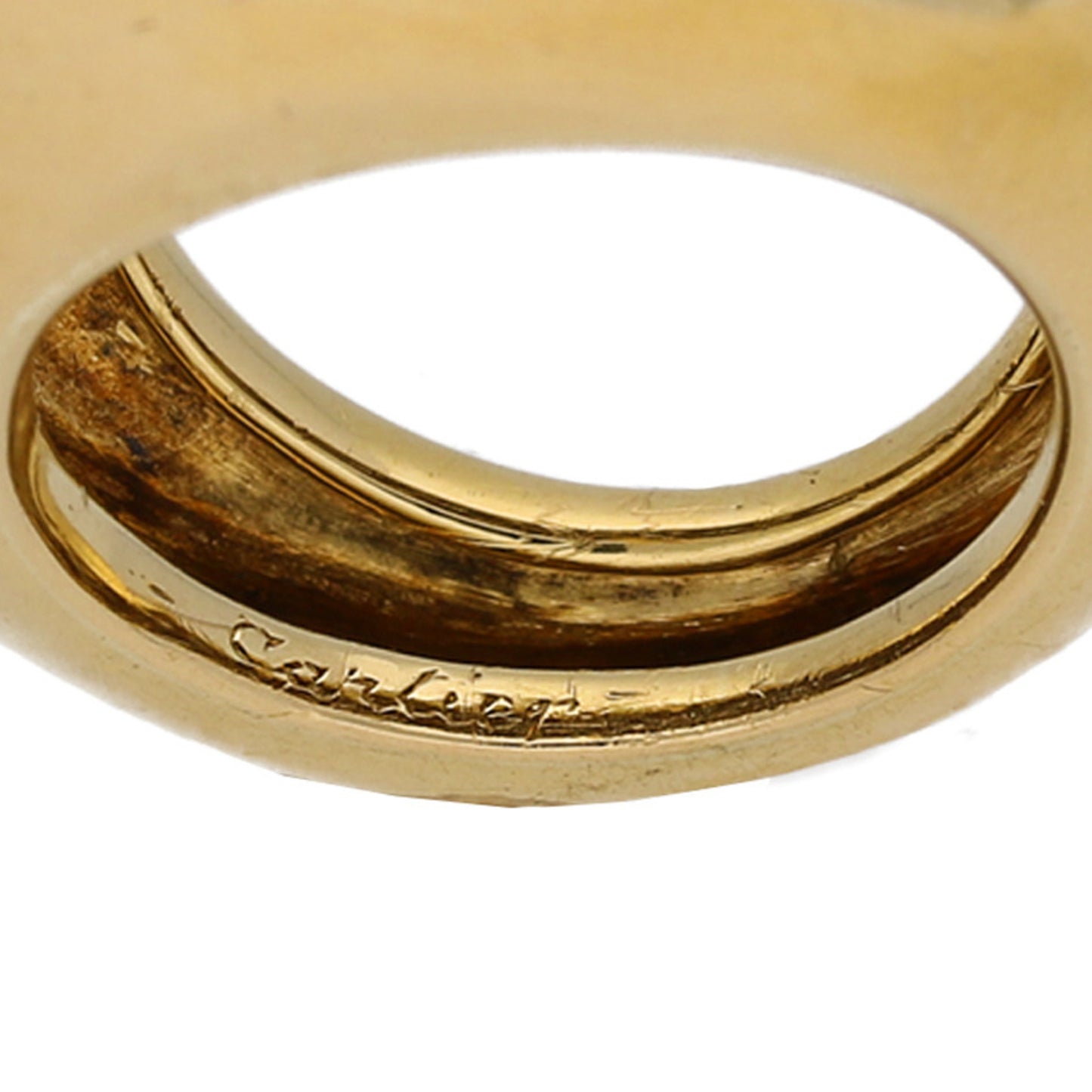 Cartier Paris 1940s 18KT Yellow Gold Diamond Ring signature