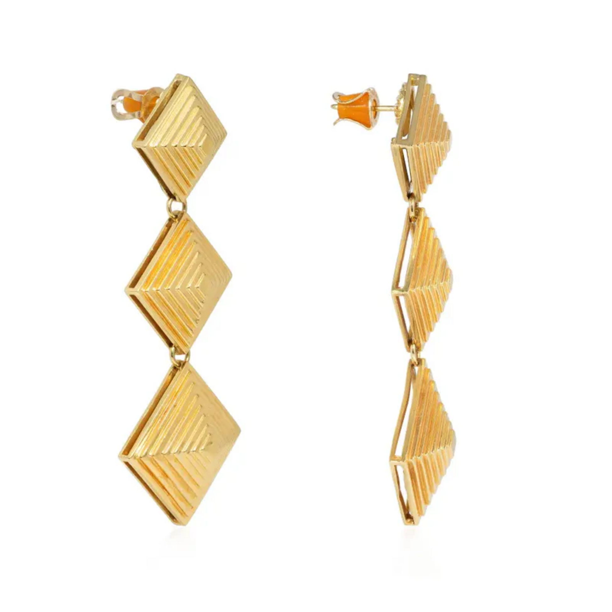 Tiffany & Co. 1970s 18KT Yellow Gold Earrings side
