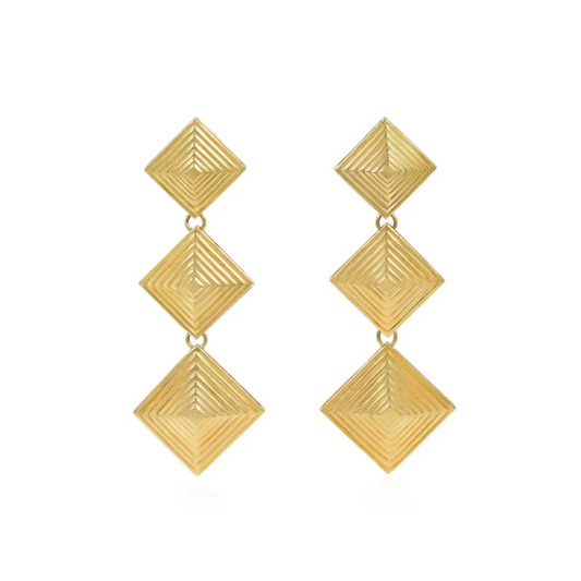 Tiffany & Co. 1970s 18KT Yellow Gold Earrings front