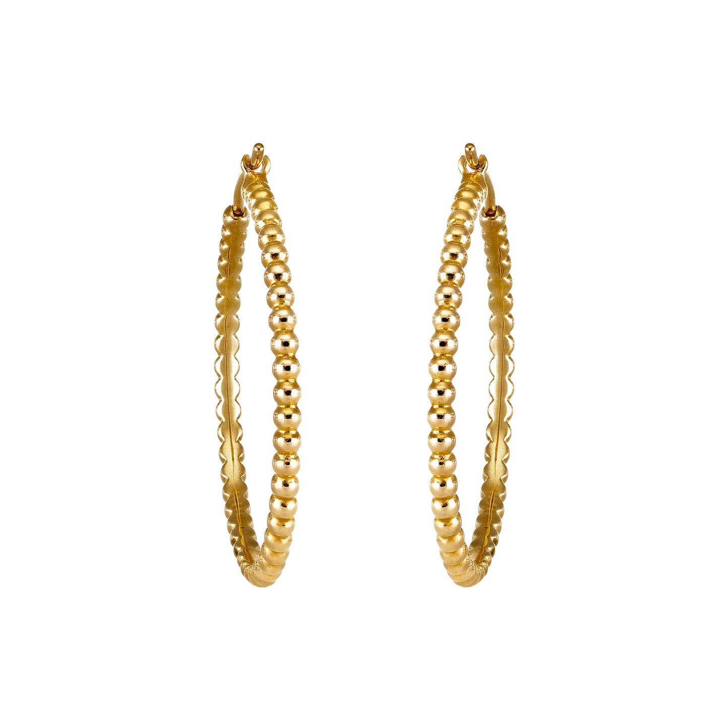 Van Cleef & Arpels French Post-1980s 18KT Yellow Gold Earrings front