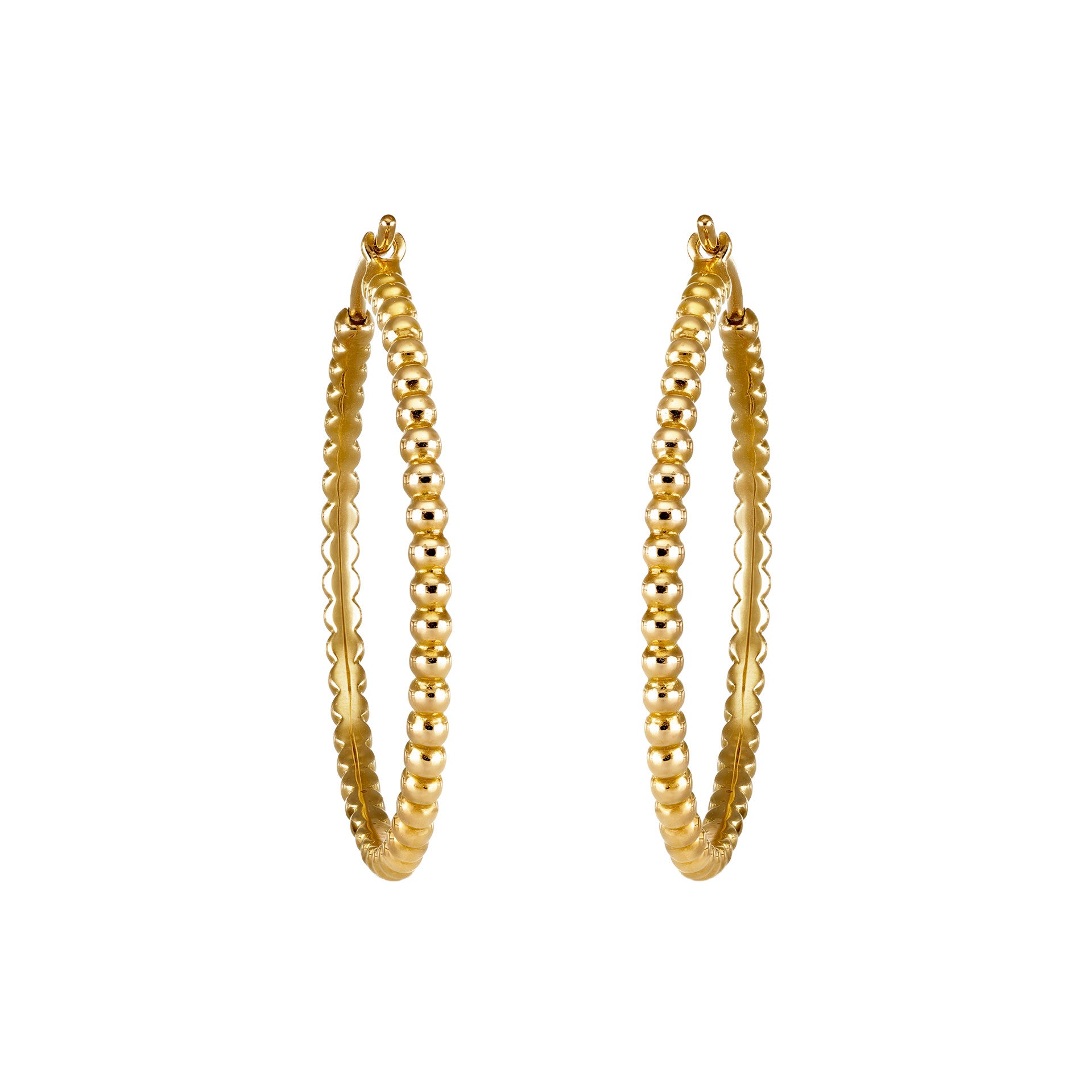 Van Cleef & Arpels French Post-1980s 18KT Yellow Gold Earrings front