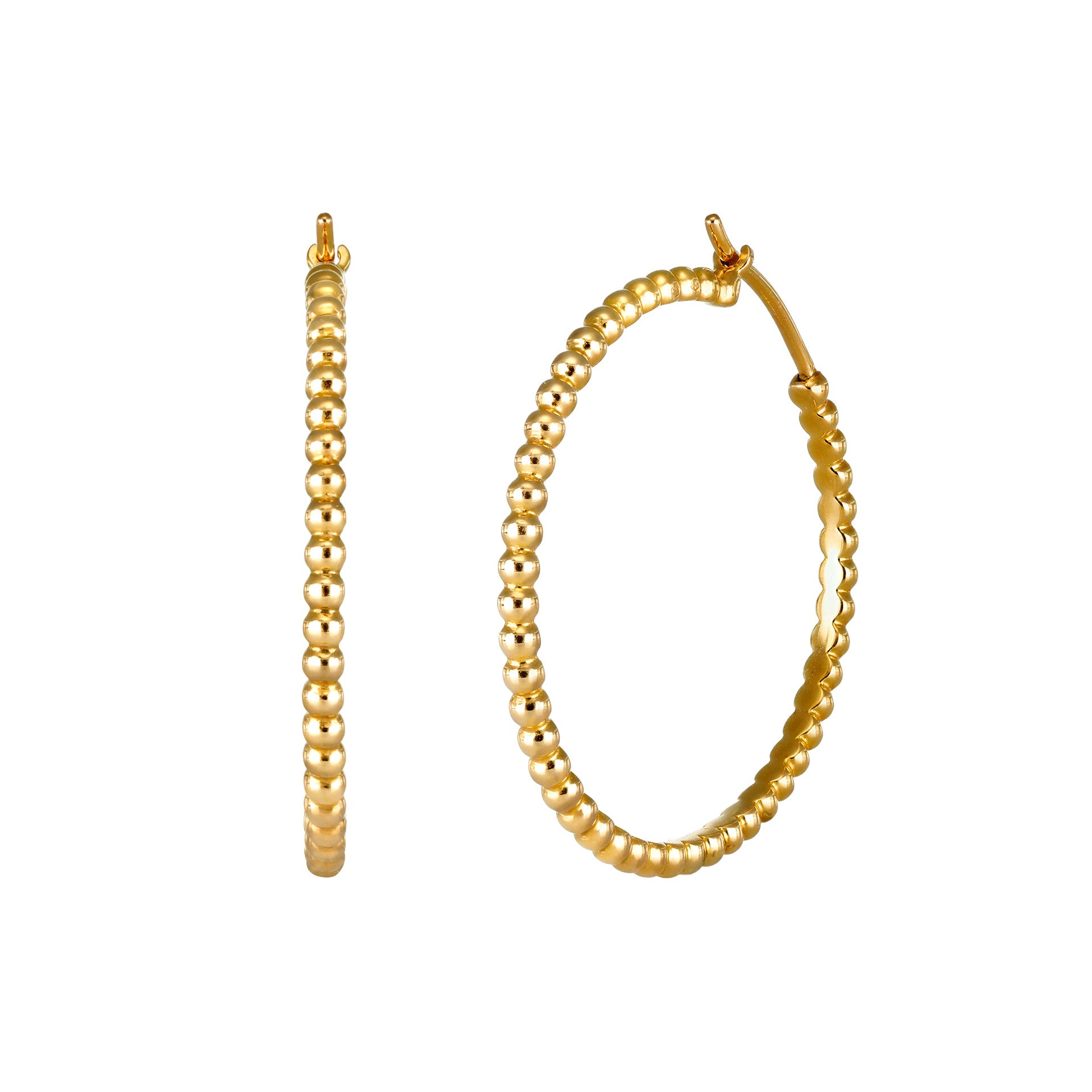 Van Cleef & Arpels French Post-1980s 18KT Yellow Gold Earrings side