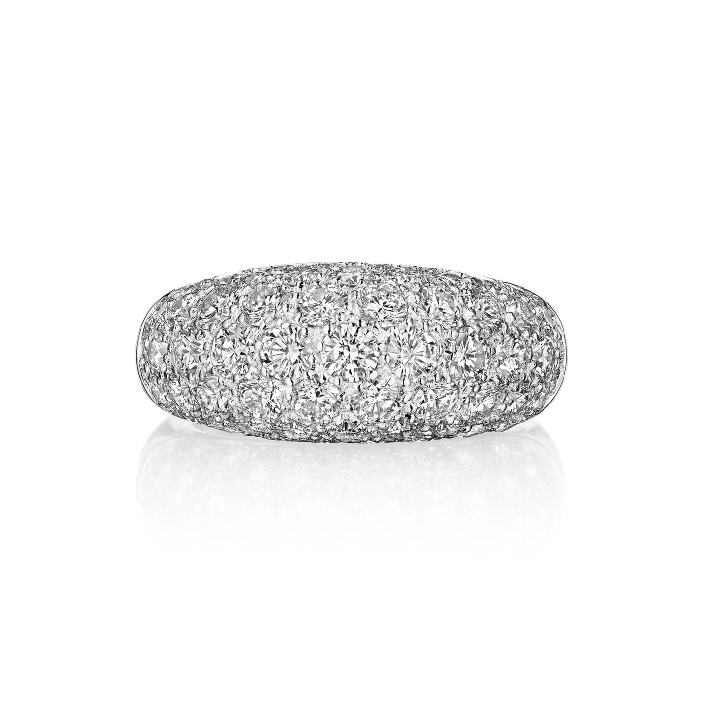 Van Cleef & Arpels Paris 1980s Platinum Diamond Ring front