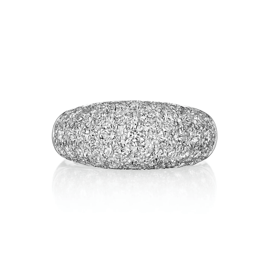 Van Cleef & Arpels Paris 1980s Platinum Diamond Ring front