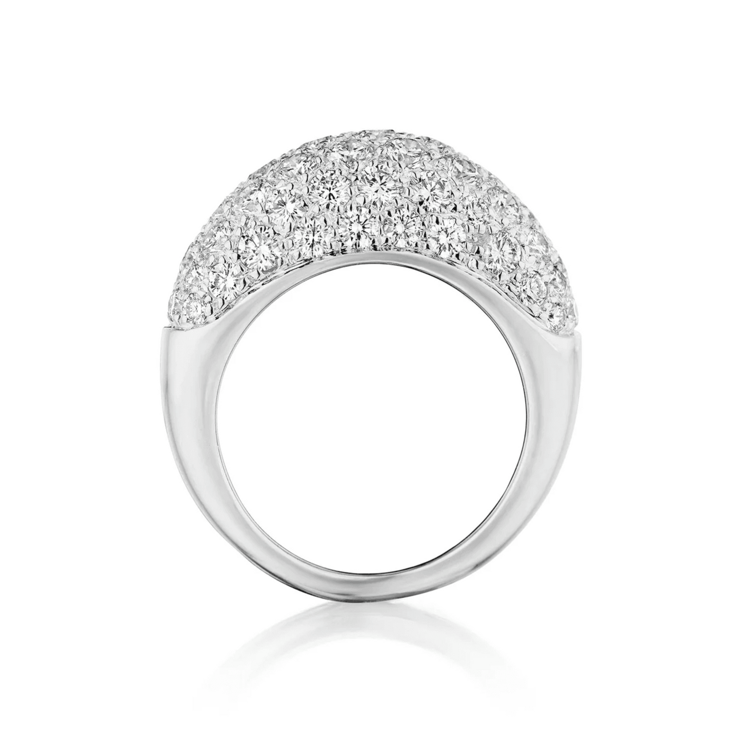 Van Cleef & Arpels Paris 1980s Platinum Diamond Ring profile