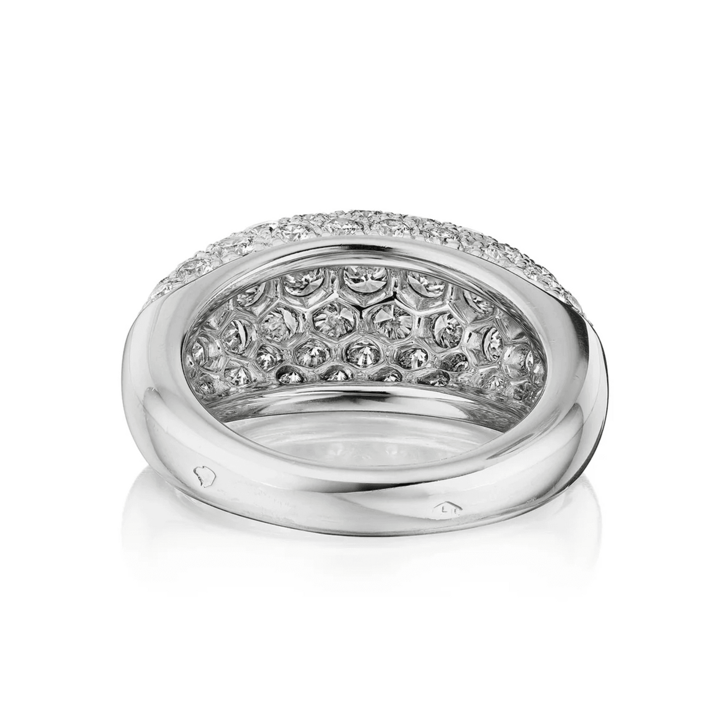 Van Cleef & Arpels Paris 1980s Platinum Diamond Ring back