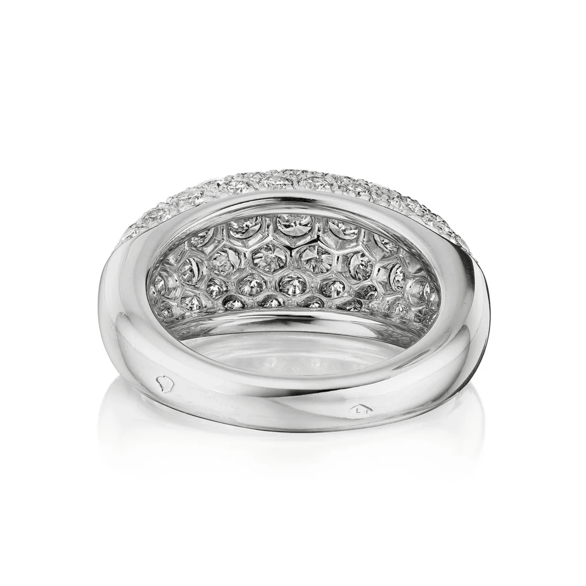Van Cleef & Arpels Paris 1980s Platinum Diamond Ring back