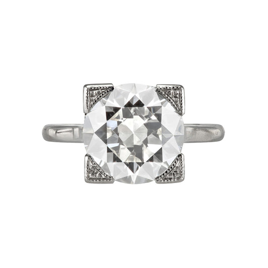Art Deco Platinum Diamond Ring front
