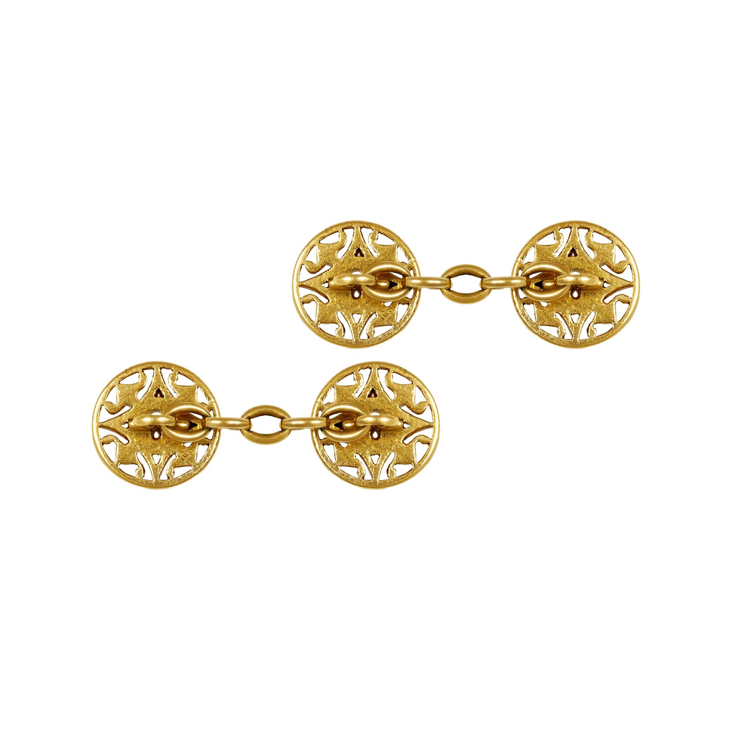 Wiese French Art Nouveau 18KT Yellow Gold Cufflinks back
