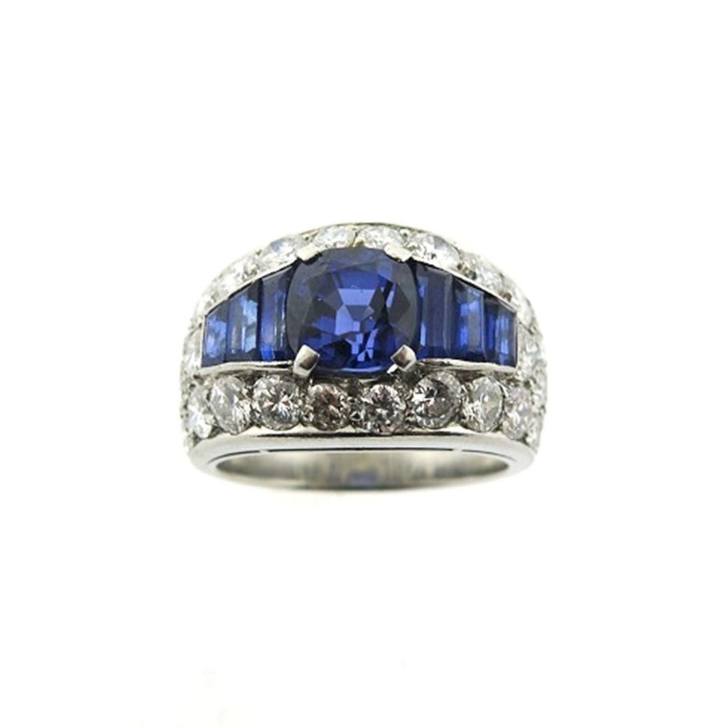 Bulgari 1960s Platinum Diamond Ring front