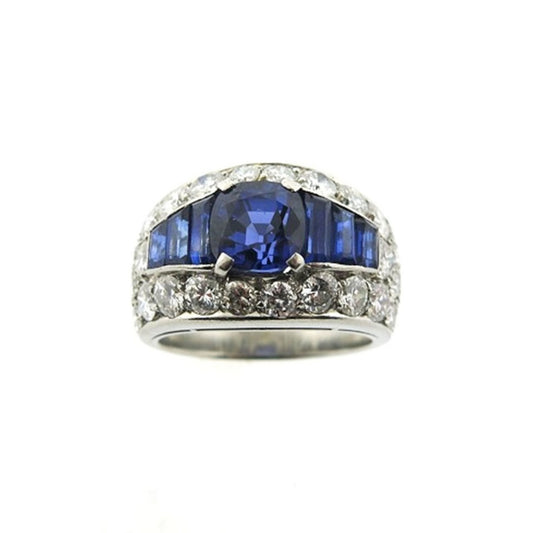 Bulgari 1960s Platinum Diamond Ring front