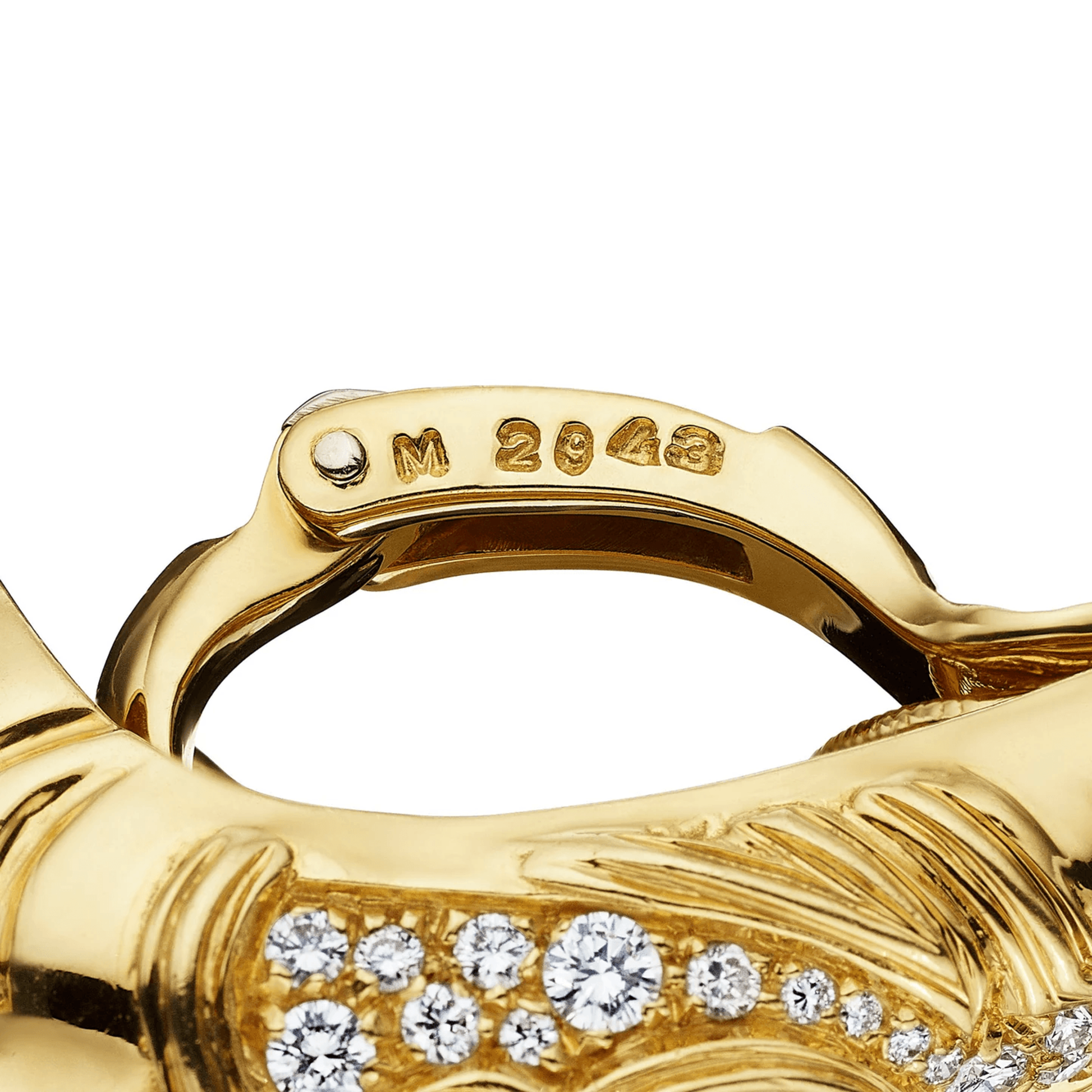 Marina B. Post-1980s 18KT Yellow Gold Diamond Earrings number